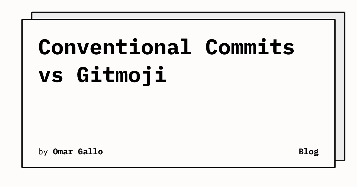 Conventional Commits vs Gitmoji